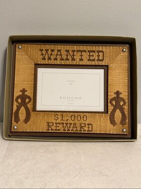 NEW Cowboy Western Wooden - Wanted Reward - 4 x 6 Photo Frame